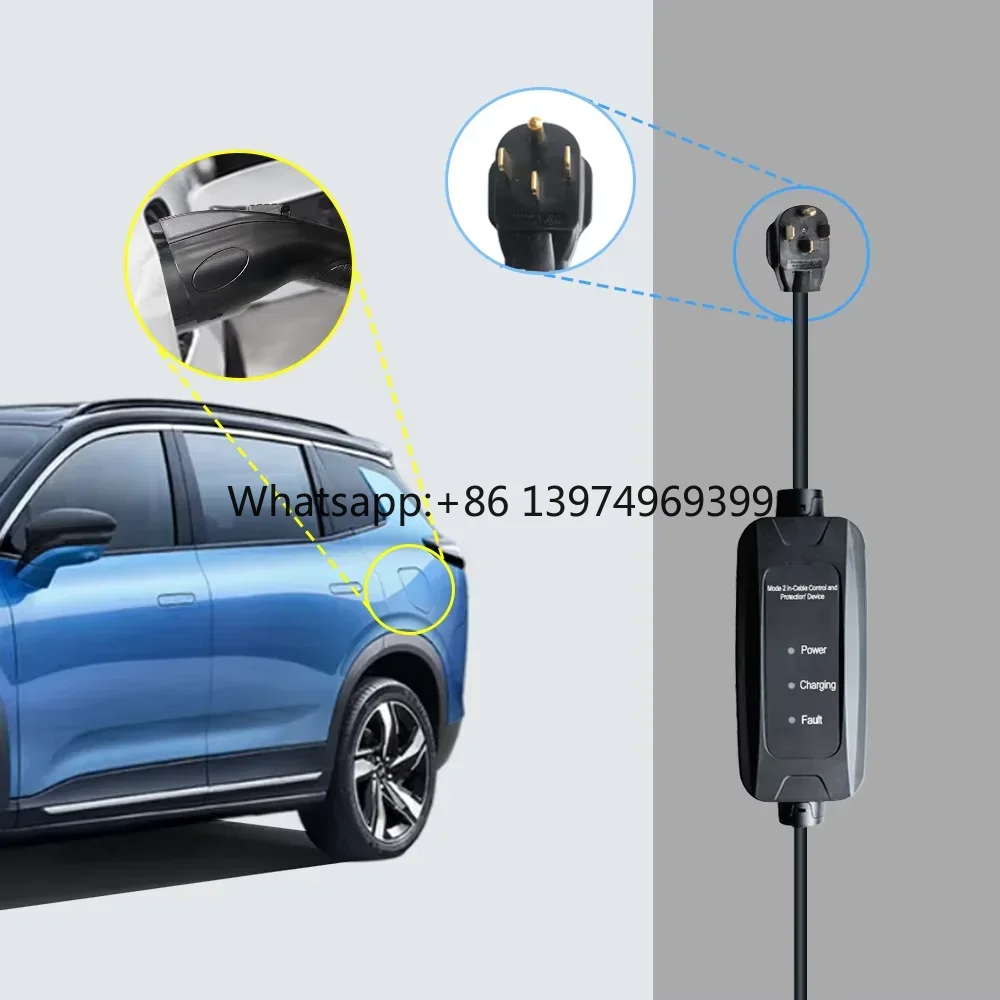9kw 16A SAE J1772 Type 1 Mobil - Portable Ev Charger ulasan dan harga