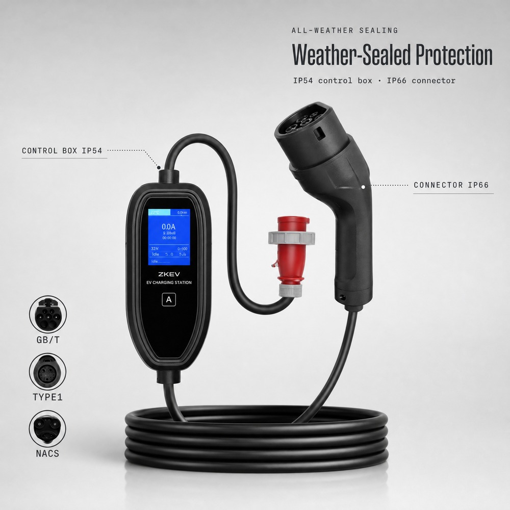 Portable EV Charger 22kW EV Ch - Home Ev Charger ulasan dan harga