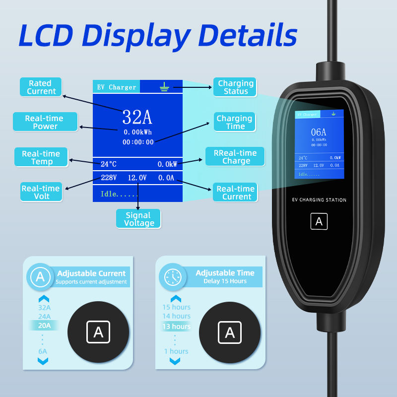 Portable EV Charger 22kW EV Ch - Home Ev Charger ulasan dan harga