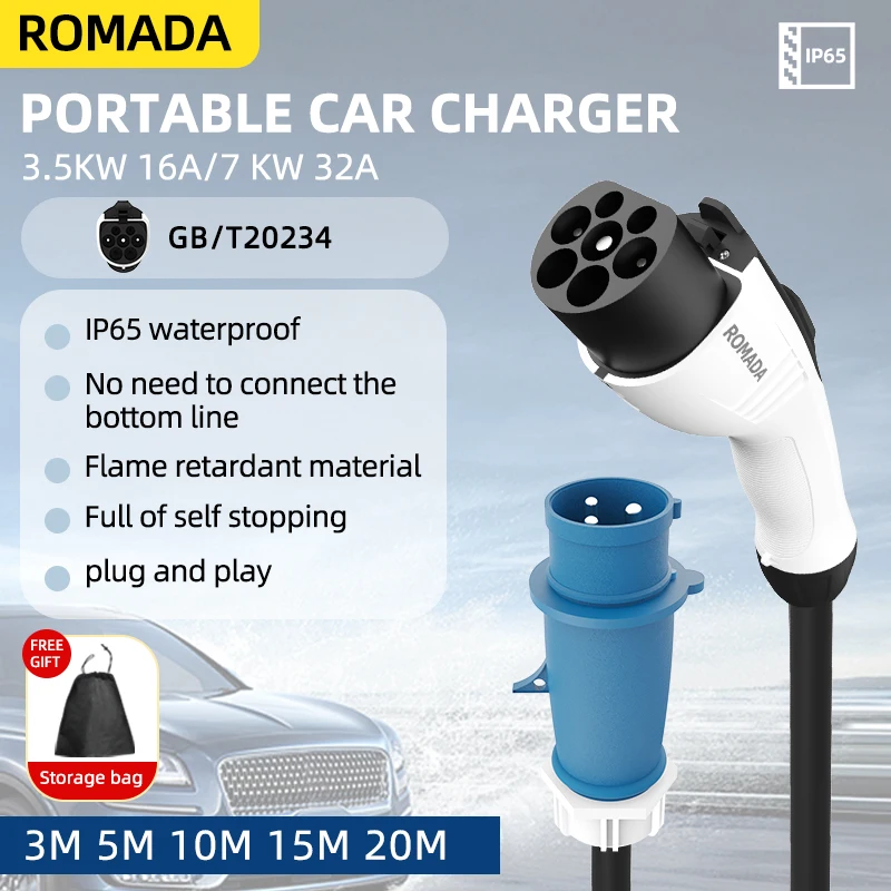 For Electric Vehicle 7KW 32A E - Ev Charger Adapter ulasan dan harga